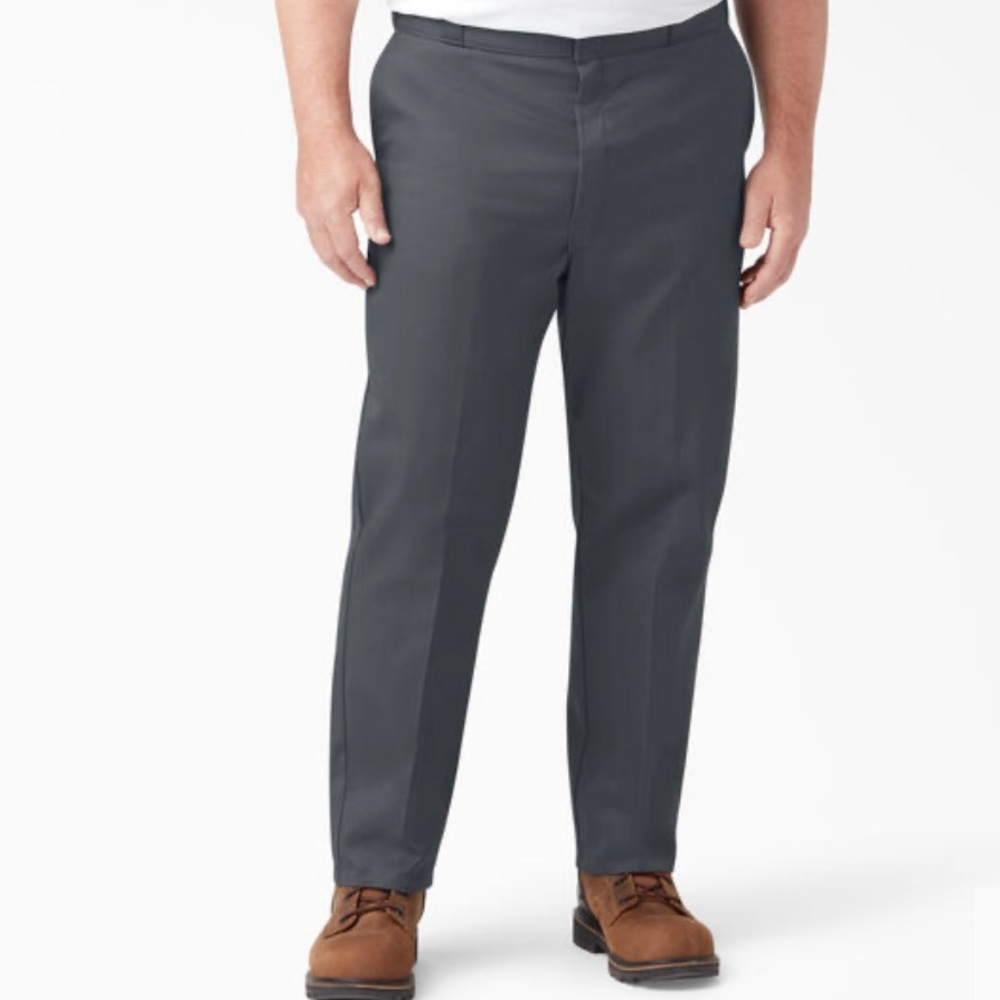 NWT DICKIES Original Dark Gray Loose Fit Uniform Work Pant Plus Size 48X32
